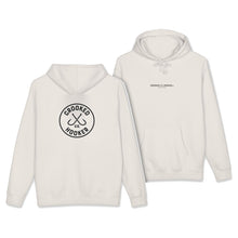 Load image into Gallery viewer, Crooked Hooker Classic Pullover Hoodie – Bone – back and front