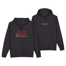 Load image into Gallery viewer, Crooked Hooker Stay Bent Pullover Hoodie – Black – back and front