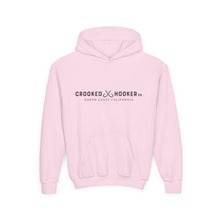 Load image into Gallery viewer, Crooked Hooker Classic Hooded Sweatshirt, Youth
