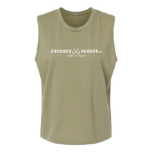Load image into Gallery viewer, Crooked Hooker Classic Go-To Crop Muscle Tank Keep It Tight
