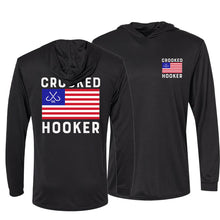 Load image into Gallery viewer, Patriot Long Sleeve Hooded UV Protection Shirt
